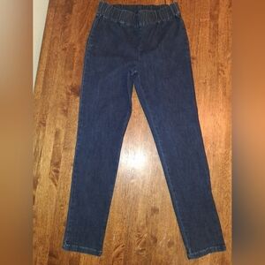 Soft Surroundings Jeans S Womens Blue Pull On Slim Skinny Leg Cotton Blend Denim